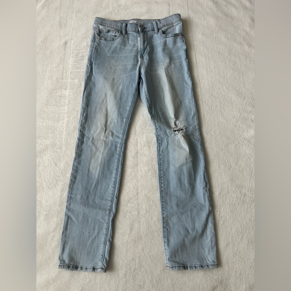Old Navy Light Blue Distressed youth Jeans